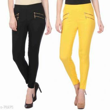 Super Fine Quality Cotton Jeggings Combo by Asli Fashionmulti32