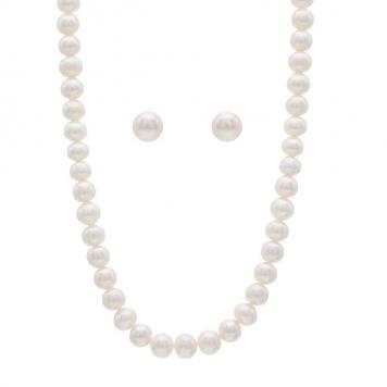 Simple and Best Freshwater Round Shape 1 String Pearl N...