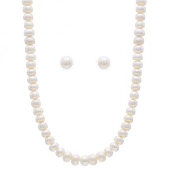 Simply Potato Freshwater Pearl Necklace Set for Women b...