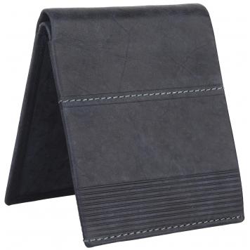 Men Blue Original Leather RFID Wallet 5 Card Slot 2 Not...