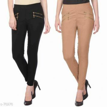 Super Fine Quality Cotton Jeggings Combo by Asli Fashio...