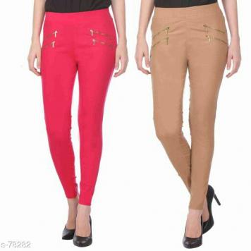 Super Fine Quality Cotton Jeggings Combo by Asli Fashio...