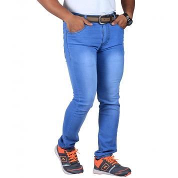 Killer Looks Men's Stretchable Fabric Blue Slim Fit Jea...