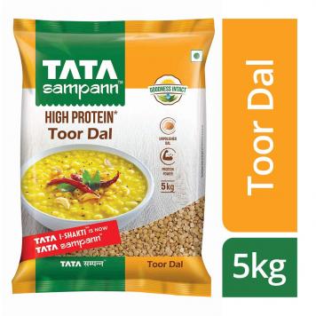 Tata Sampann Unpolished Toor Dal/Arhar Dal, 5kg