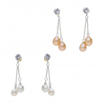 Stylish & Classy Combo of 2 Designer Cz Drop Pearl ...