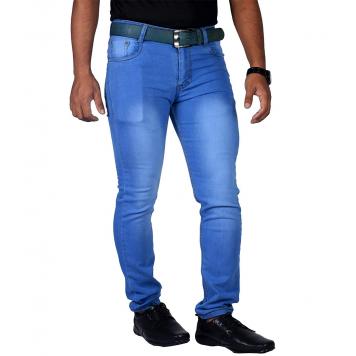 Modern Look Men's Stretchable Fabric Blue Slim Fit Jean...