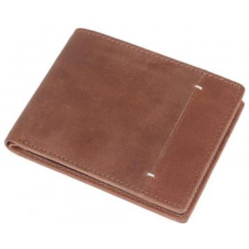 Men Brown Genuine Leather RFID Wallet 8 Card Slot 2 Not...